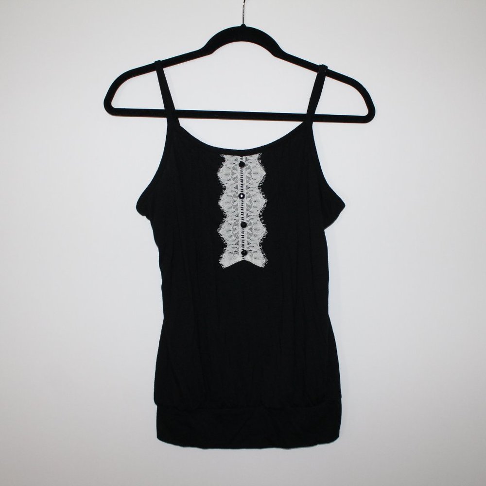 Black Lace Tank Top